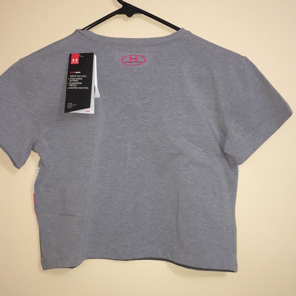 ♦️NWT Under Armour Girls Cropped Tee - Picture 5 of 5